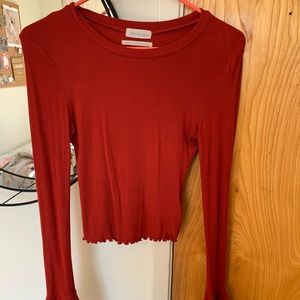 Red long bell sleeve